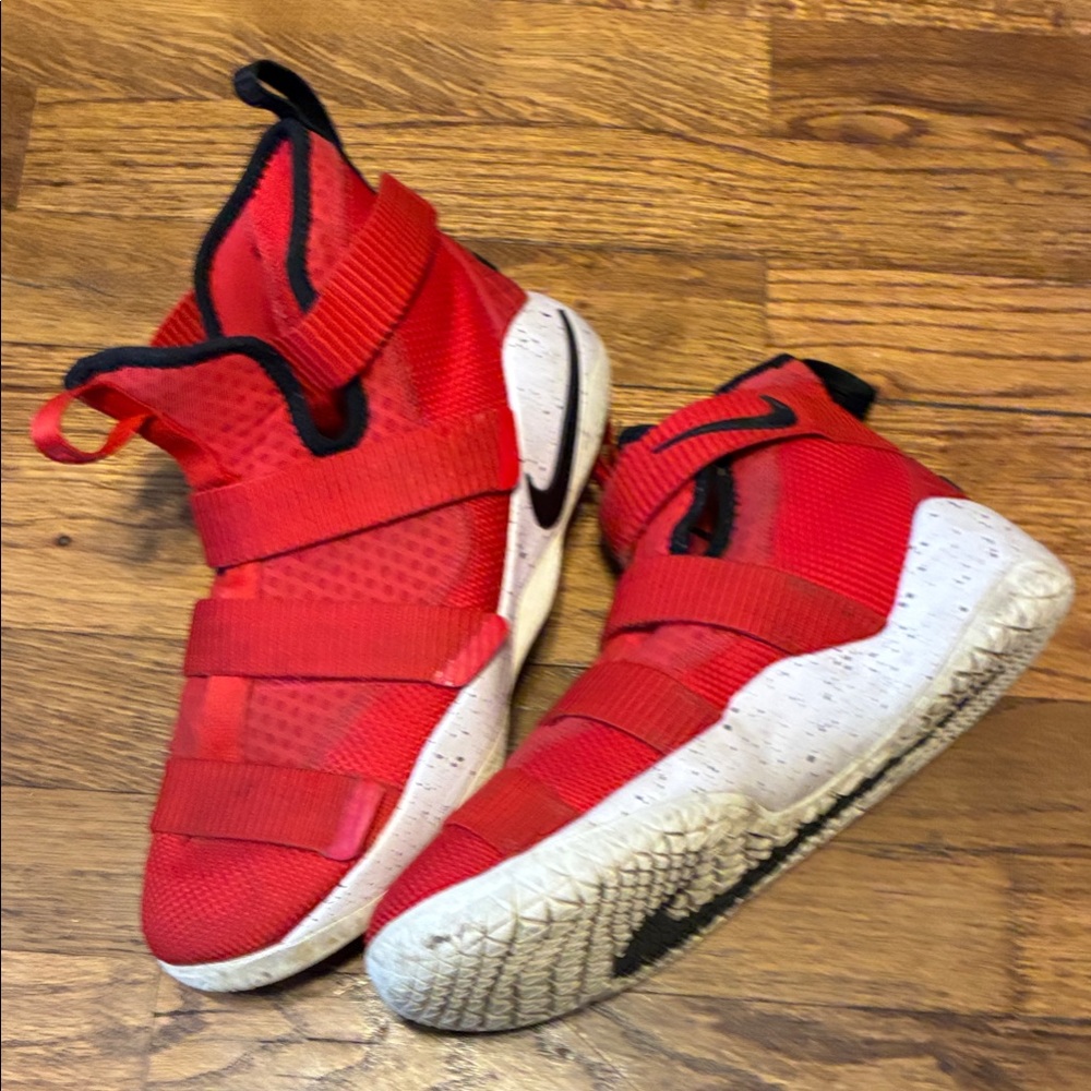 Nike Kids Red and White Sneakers